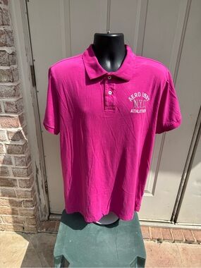 Aéropostale, Pink, Short Sleeve, Polo with Chest Logo, Size XL
